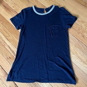 J.Crew top with beaded neckline